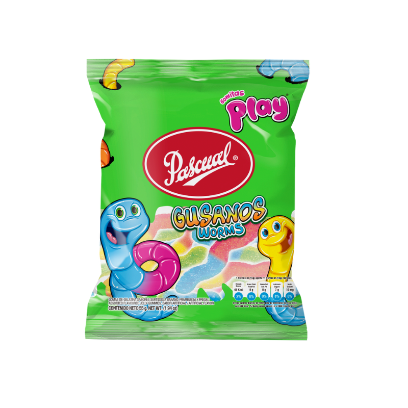 GOMITAS GUSANO PLAY PASCUAL 55G